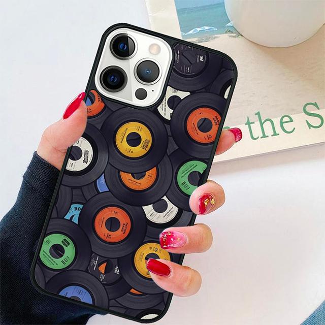 Виниловая пластинка Синяя этикетка Музыка Классика Чехол для телефона Для iPhone 17 Air 15 16 Pro Max 14 13 12 11 Pro Max Plus