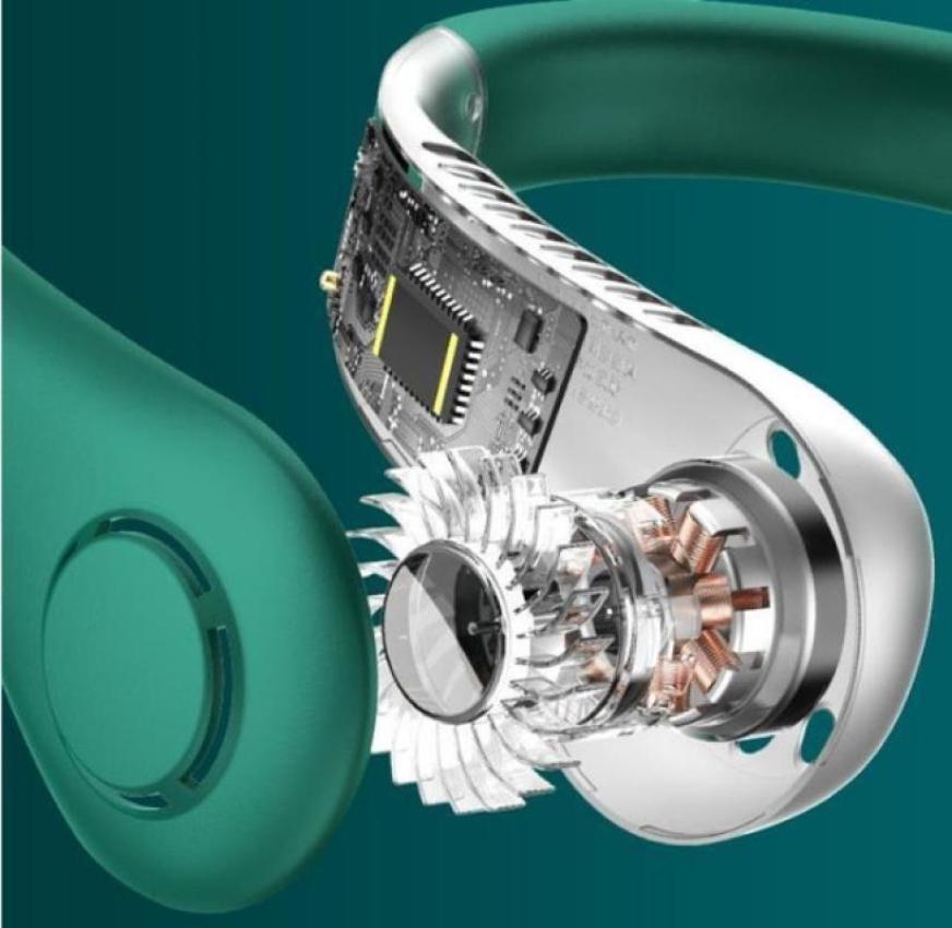 4000mAh Portable Neck Fan Electric Wireless FAN Hanging Rechargeable Mini Ventilador Cooling USB Bladeless Mute Fans for Indoor Outdoor Sports