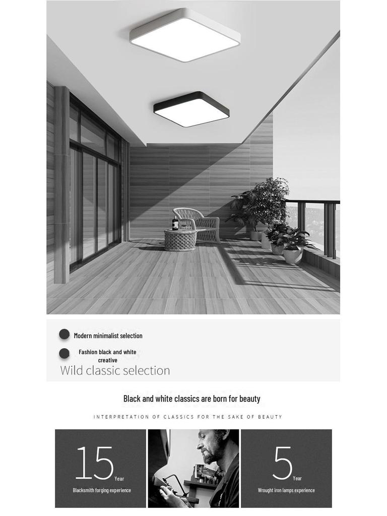 Современный прямоугольный светодиодный потолочный светильник - акриловый светильник для гостиной, спальни или балкона