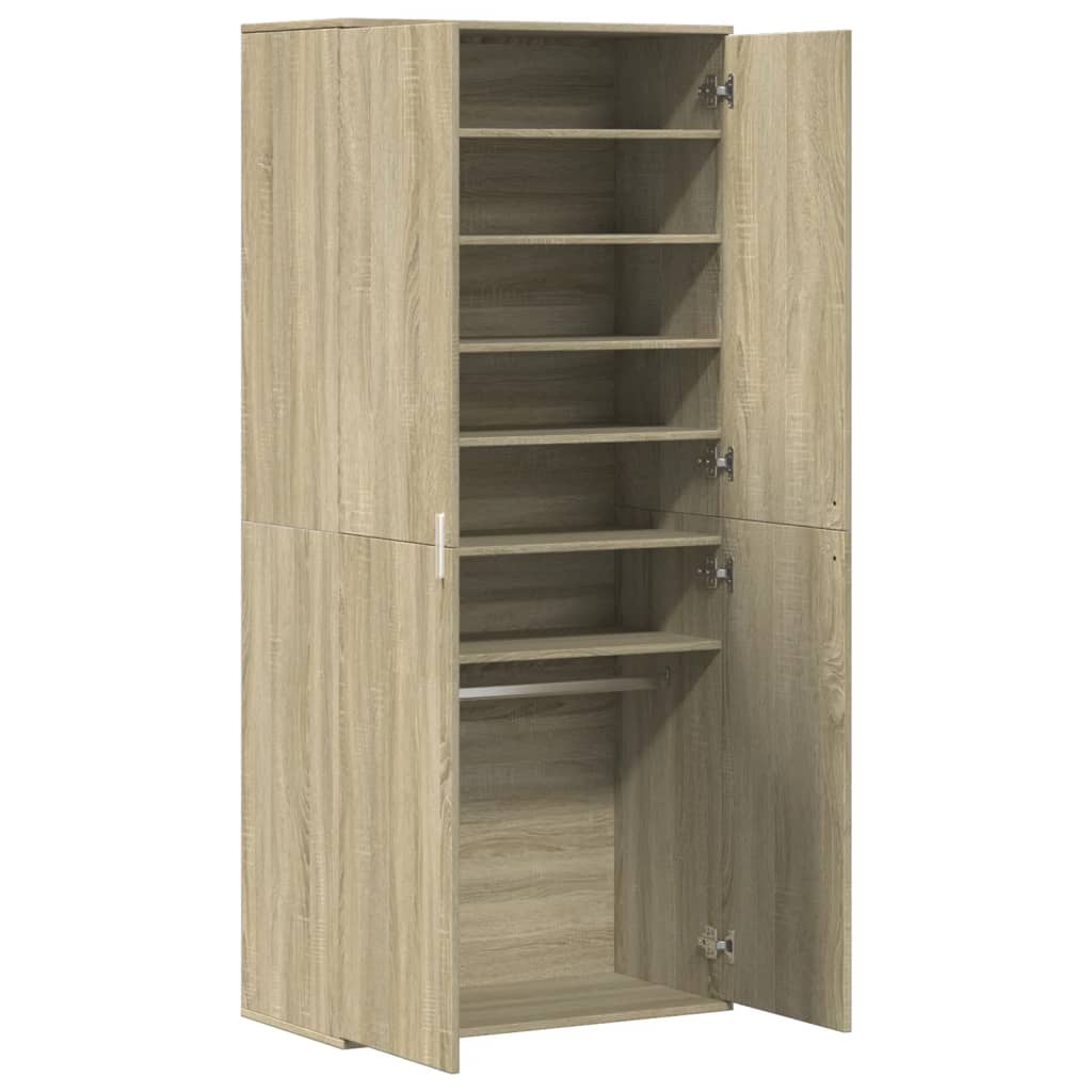 Shoe Cabinet Sonoma Oak 80 x 39 x 178 cm Particleboard
