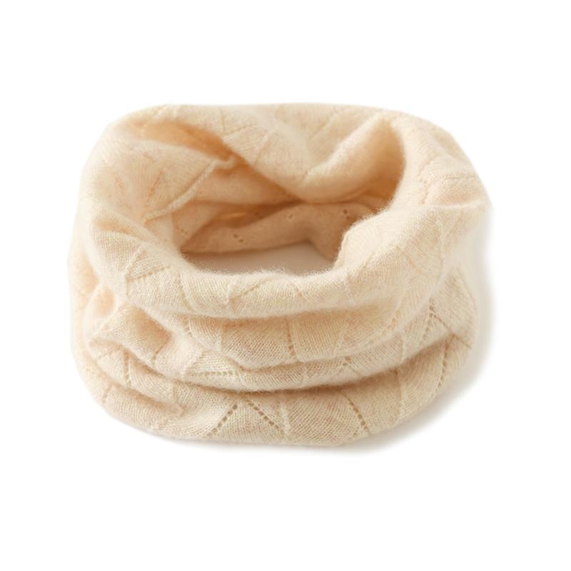 100% Cashmere Neck Warmer for Women, Warm Neck Protection, Versatile Knitted Hollow Korean Style Pullover Neck Scarf