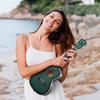 Donner Ukulele Concert Beginner 23 высококачественных полированных аксессуаров, включая мягкий чехол и зеленый набор, дюймы, дерево, отделка, тюнер из 6 предметов,