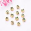 10pcs 18K Gold Bag Color Retention Inlaid Zircon Square Bead Spacer Loose Bead Jewelry Accessories Diy Bracelet Beaded Material
