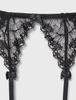 Garter Stocking Full Made In 535030 La Pomme Black [La Pomme] Women's Belt, Stopper, Lace, Cosplay, Japan, Brand,