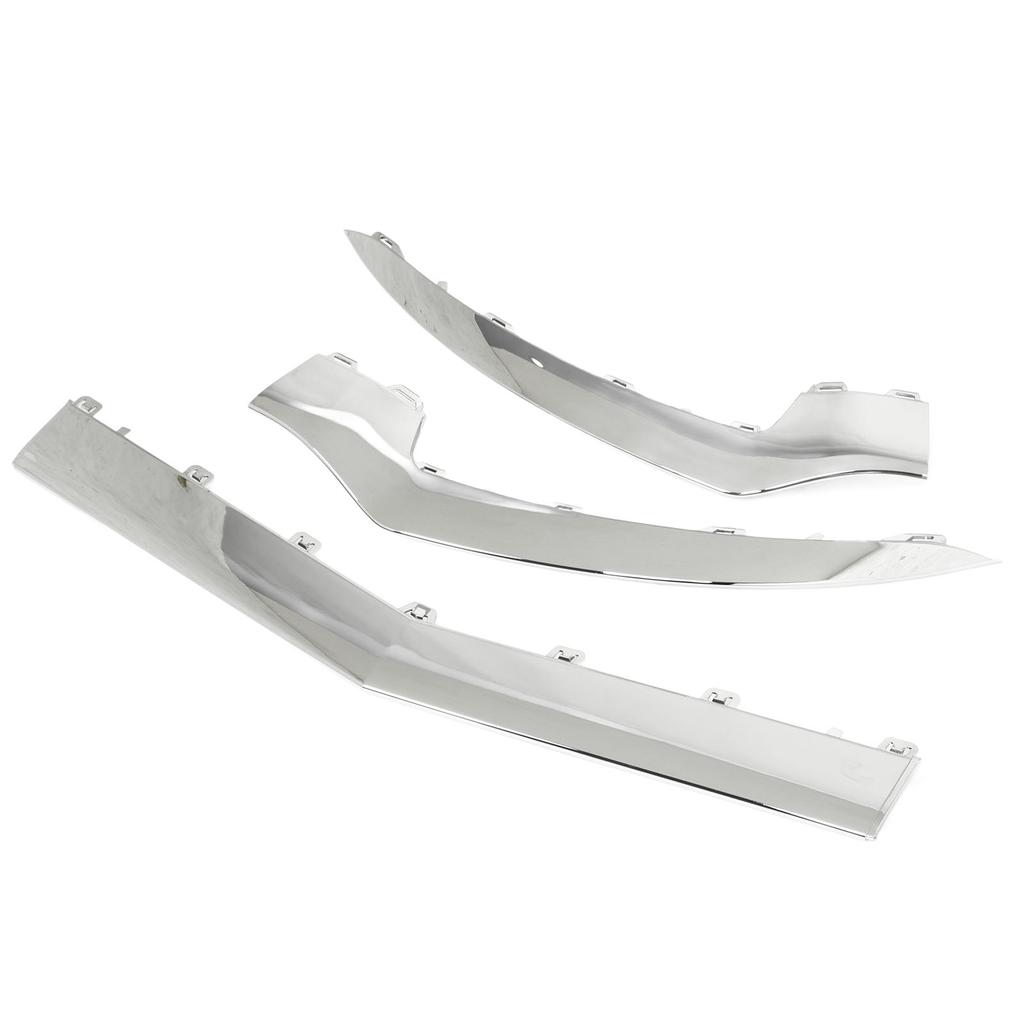 3 шт. глянцевая хромированная нижняя отделка переднего бампера для замены на Mercedes?Бенц Е?Класс C207 Купе AMG Line