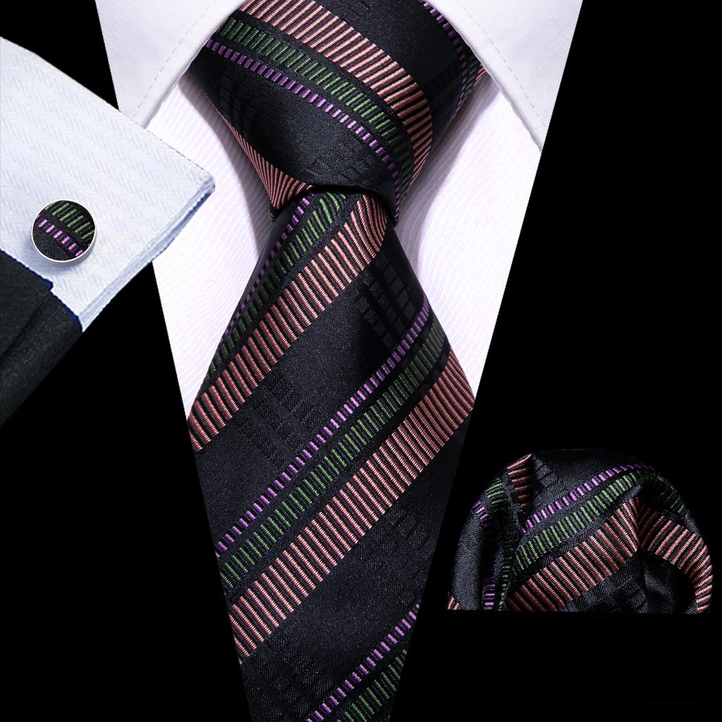 Barry Wang 200 Colours Ties Mens Paisley Striped Geometric Neckties Set Wedding
