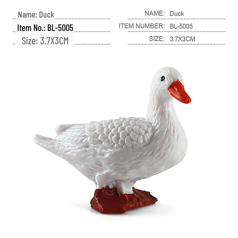 Набор миниатюрных моделей сельскохозяйственных животных для трансграничной торговли: Куры, Утки, Гуси, Коровы и другие