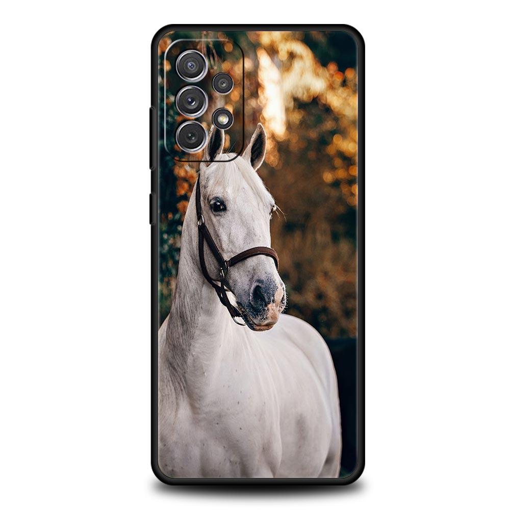 Чехол для телефона с изображением бегущей лошади для Samsung Galaxy A55 A53 A51 A35 A33 5G A31 A25 A23 A21s A15 A13 A73 A71 A05s A03s S8 S9