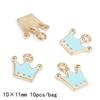 9-12Pcs Multi-Styles Starfish Shell Conch Crown Enamel Charms Pendant For Jewelry Making DIY Bracelet Necklace