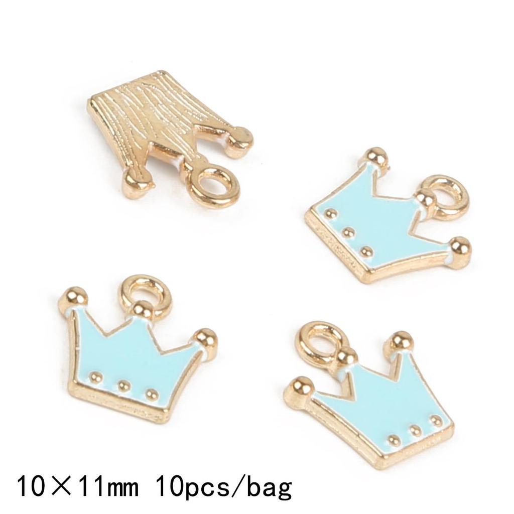 9-12Pcs Multi-Styles Starfish Shell Conch Crown Enamel Charms Pendant For Jewelry Making DIY Bracelet Necklace