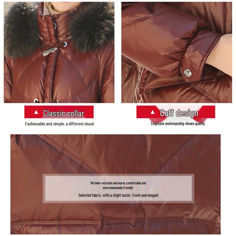 JIANHU Женская зимняя куртка средней длины с 90% пуха белой утки