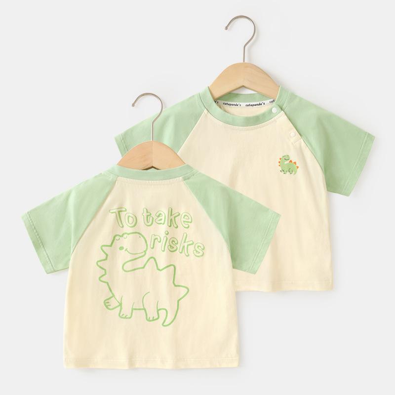 Одежда для малышей, повседневные футболки с короткими рукавами, летняя одежда для мальчиков и девочек, детские летние топы с половиной рукавов
