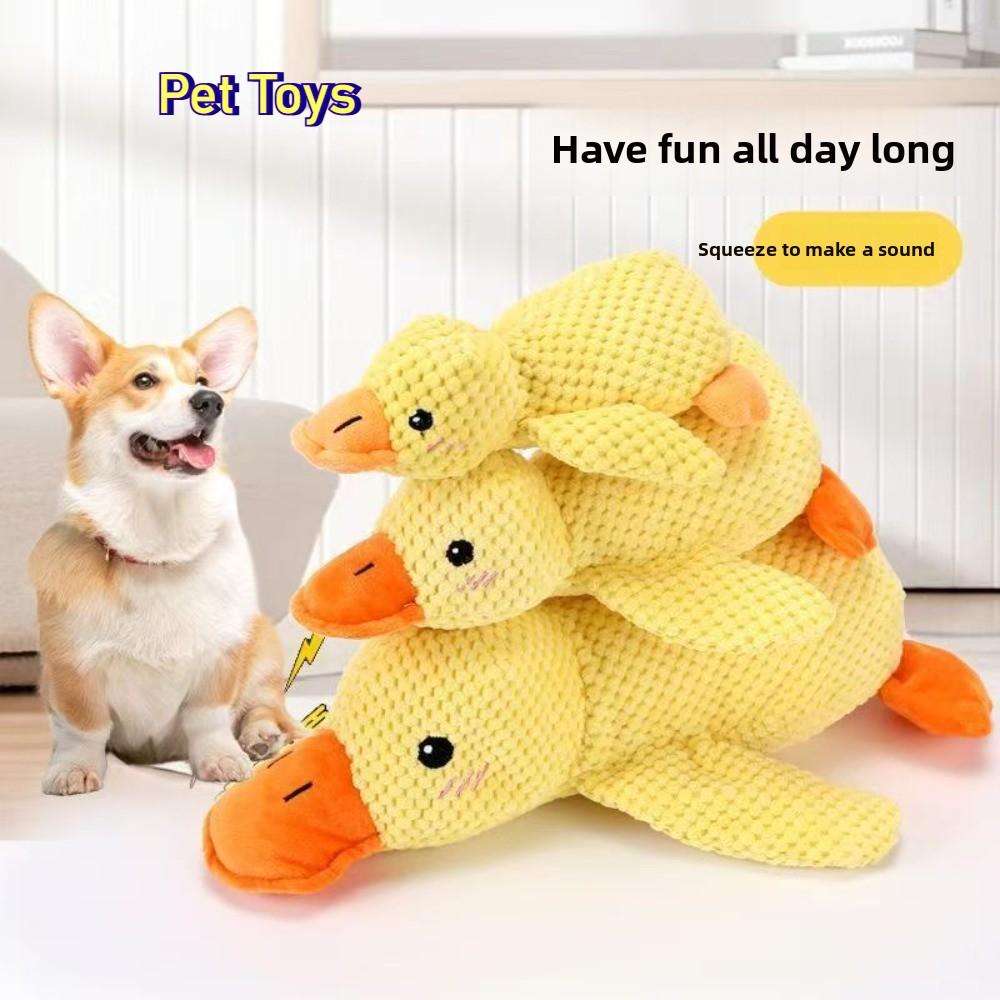 Dog Toys Indestructible Things For Dogs Soft Toy Interactive Plush Squeaky Duck Durable Chew Large Puppy Playtime Entertainment