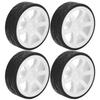 1Celsius10 Racing RC Car Wheel Plastic Wheel Hub with Grooved Rubber RC Car Spare Accessory
