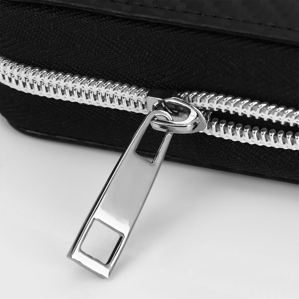 Безопасный чехол для брелока из ПУ, чехол для блокировки сигнала, клетка Фарадея, сумка для блокировки RFID, экранирование сигнала автомобильного ключа