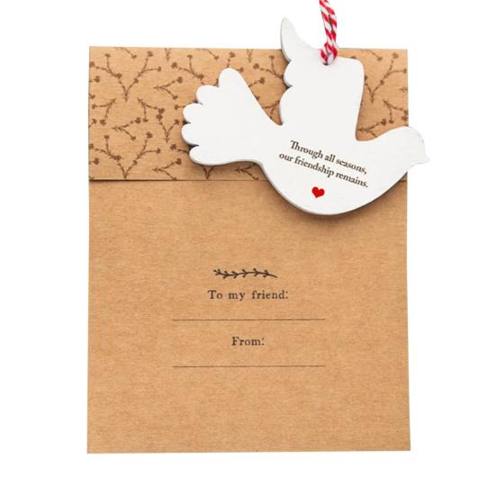 Открытка с птицей «Дружба навсегда» Поздравительная открытка «Дружба навсегда» Открытка на день рождения для лучшего друга ручной работы