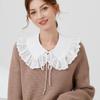Women White Lapel Fake Collar Shawl Cute Doll Collar Removable Detachable Shirt False Collar Lapel Blouse Top Decor