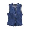 Kaslead New Arrival Women's Clothing Fashion Style Fashion All-Match Minimalist Denim Waistcoat Vest 6147161