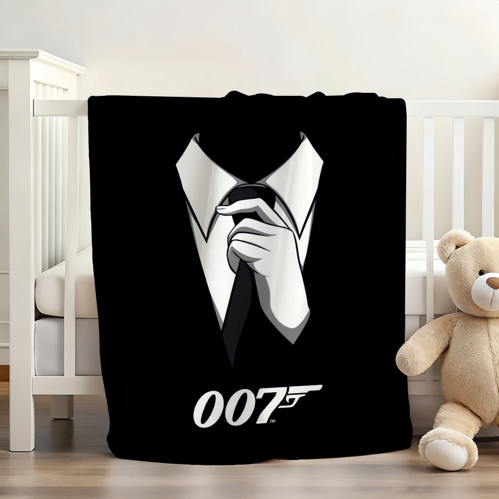 British Legend J James B Bond 007 Blanket Soft and Skin Friendly For Couch Bed Napping Bedspread All Seasons Comforter