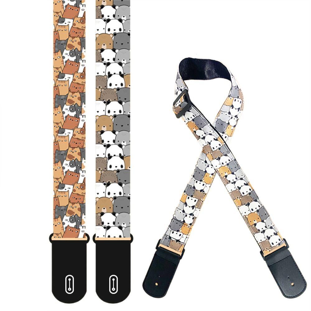 Cute Cartoon Guitar Strap Personalized Acoustic Guitar Strap Electric Guitar Belt Folk Guitar