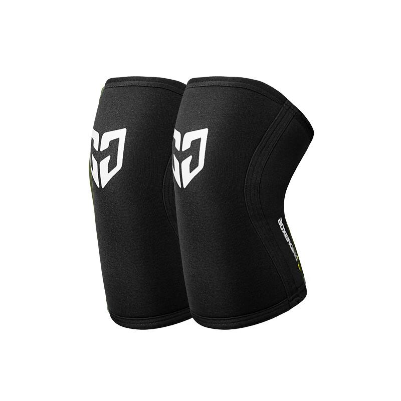 GINGPAI SPORT Фитнес-наколенник для приседаний, тяжелоатлетов, силовых тренировок, профессиональная поддержка колена для спорта и суставов, черный, размер M