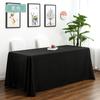 Premium Solid Color Tablecloth Wedding Hotel Dining Long Rectangle Table Cover Anti-Slip Stain Resistant Decorative Linen Look
