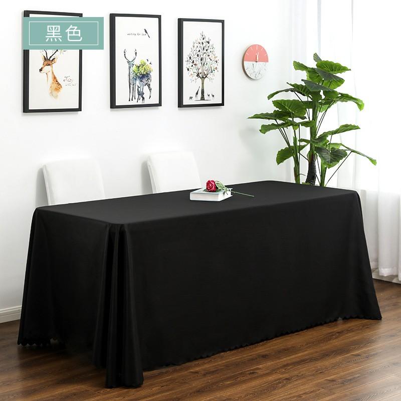 Premium Solid Color Tablecloth Wedding Hotel Dining Long Rectangle Table Cover Anti-Slip Stain Resistant Decorative Linen Look