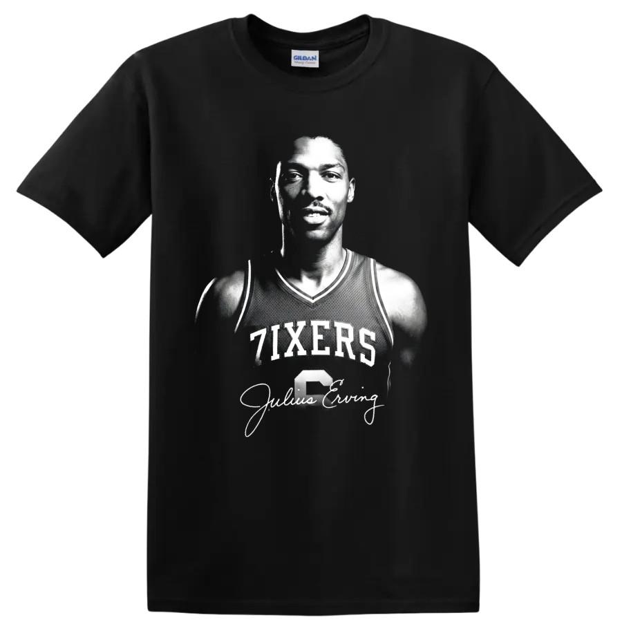 Julius Erving Basketball T Shirt Number 6 Philadelphia 76ers Legend Fan Tee Gift