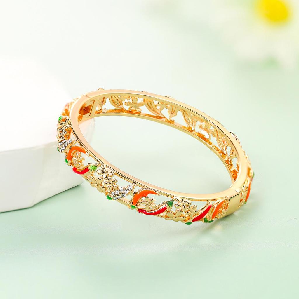 Widney Beijing Cloisonné Children's Open Diamond Bracelet - National Style Gift