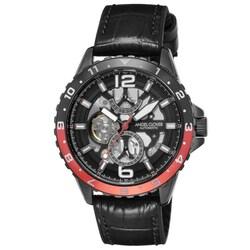 Мужские кожано-резиновые часы Angel Clover TCA45BBK-BKN