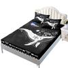 Sheet Three-Piece Bedspread Pillowcase Marine Animal Mattress Protective Cover