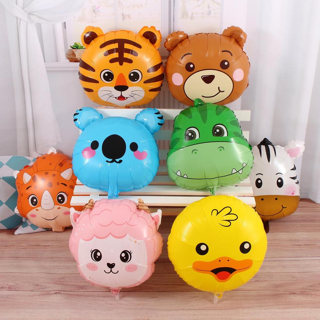 18" Новый Q-версия Детский мультяшный животный фольгированный шар для украшения на день рождения