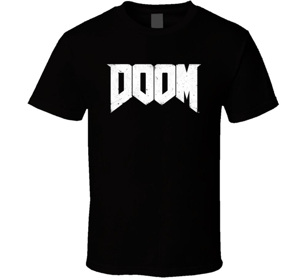 Логотип Doom Игры Играющие Горячая Распродажа Футболка Мужская Женская Футболки Топ