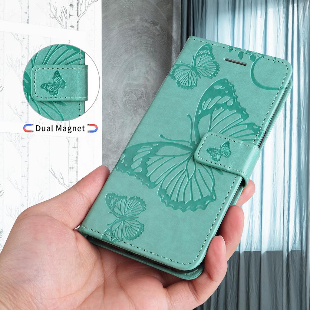 For Oppo A5 Energy 5G (China)/Oppo A5 Pro 4G (Global) Wallet Case Floral Butterfly Imprinted Leather Phone Cover Stand