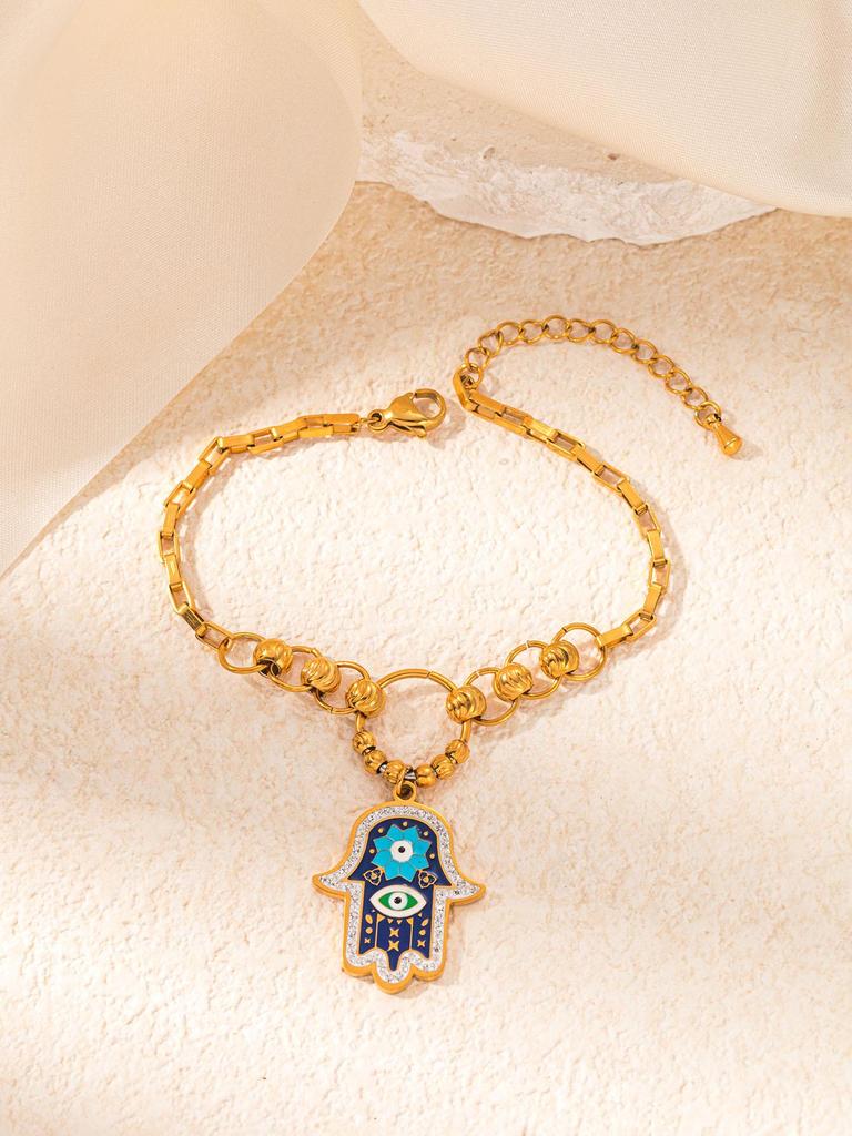 Комплект женских украшений из нержавеющей стали: Не тускнеющее ожерелье, серьги и кольцо - Модные аксессуары