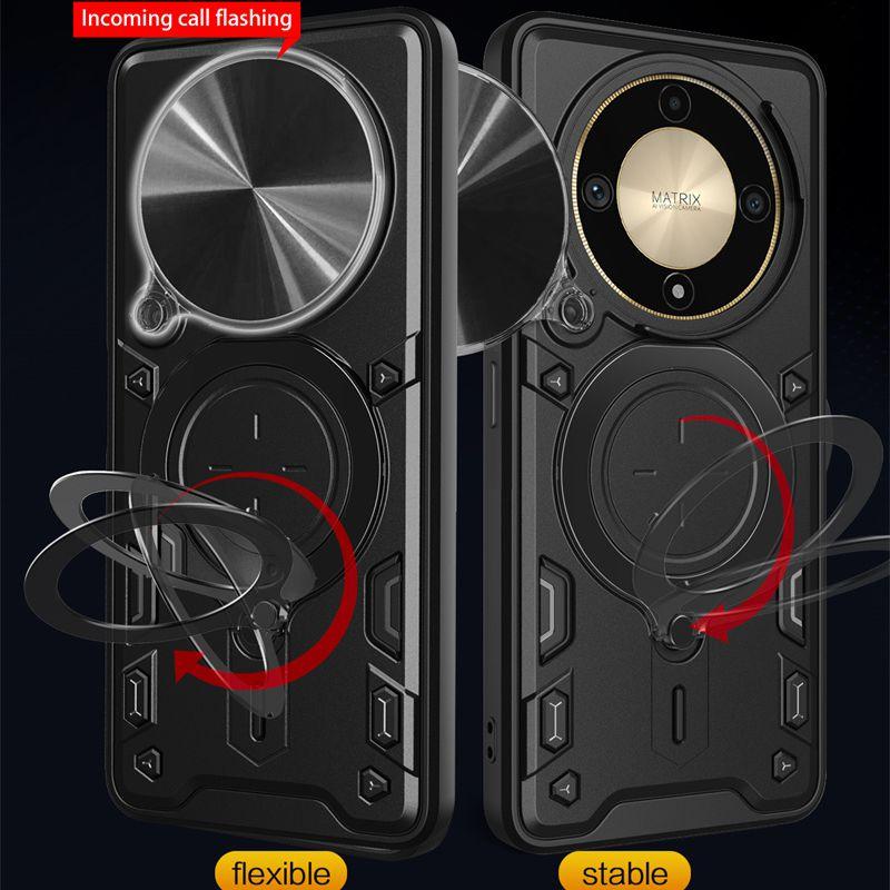 Protective Cover For Honor Magic 6 Lite Magic 6 Pro X9b X8b X7b 5G Case Stand Holder Lens Protection Shockproof Funda Coque Capa