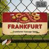 D Flatpc Vintage Frankfurt Style Aluminum SignPlaqueThemed Flat Metal Wall Decor Suitable for HomeRetro Decoration Gift