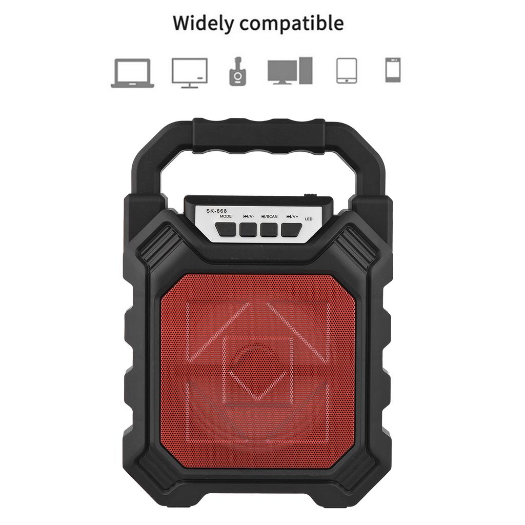 Portable BT Karaoke Machine Rechargeable Cordless Outdoor Speaker Battery Powered with Microphone