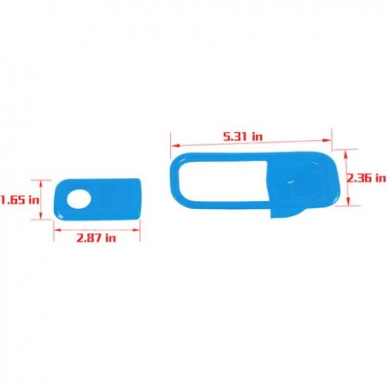 Co-pilot Storage Box Handle Cover Trim Bezels For Ford F150 - Light Blue