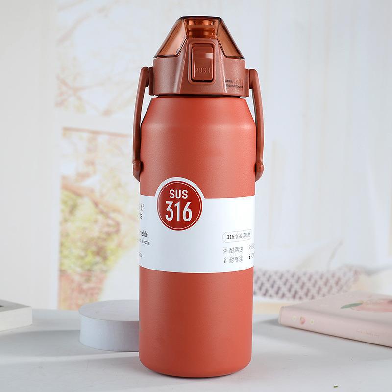 Нержавеющая сталь 316 термос большой емкости соломенная чашка для спорта на открытом воздухе дорожный чайник автомобильная чашка для воды