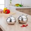 304 Stainless Steel Sugar Bowl with Lid and Spoon Spice Jar Storage Jar  Restaurant