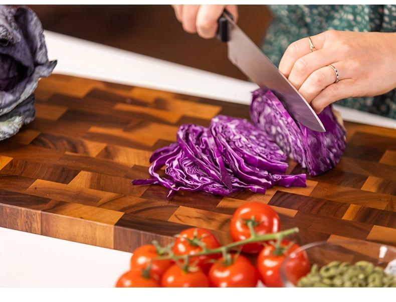 1 шт. Большая деревянная доска - Сверхпрочная разделочная доска с текстурой дерева, Дерево Камелия крупнолистная для мяса, сыра, овощей, хлеба