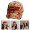 Стильная бейсболка с принтом крови для мужчин и женщин, для вечеринки на Хэллоуин, для активного отдыха, удобная регулируемая посадка, защита от солнца, повседневная одежда