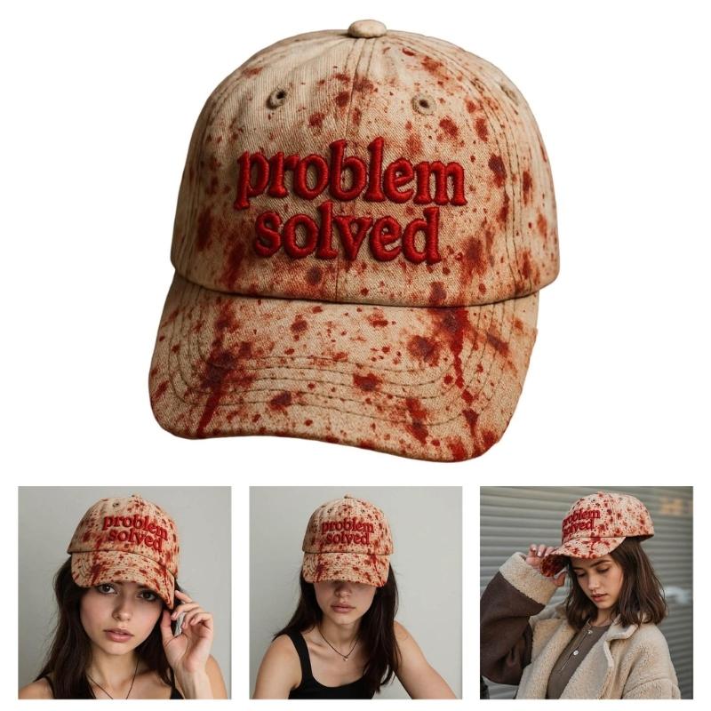 Стильная бейсболка с принтом крови для мужчин и женщин, для вечеринки на Хэллоуин, для активного отдыха, удобная регулируемая посадка, защита от солнца, повседневная одежда