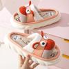 Animals Slippers Women Platform House Shoes Cute Cartoon Thick Sole Home Slippers Bear Slides Four Season Home Linen Slippers