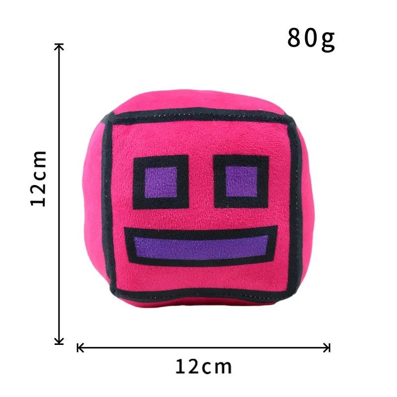 Geometry Dash Cube Plush Toys Small Pillow Stuffed Plushie Doll Square Pendant Game Cute Home Decor Children Birthday Gift