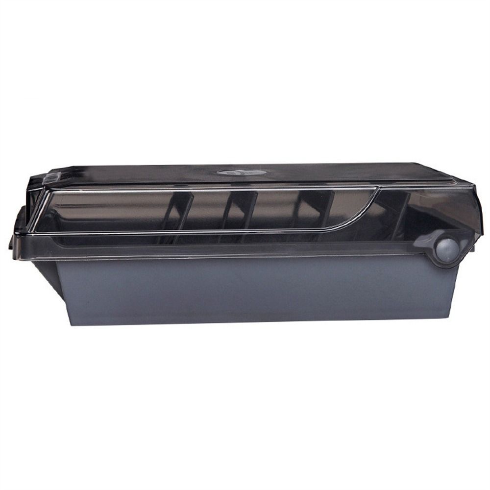4 Dividers Name Card Organizer Large Capacity Index Card Holder Business Card Box Home Office