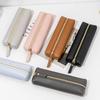Fashion Large Capacity Leather Pencil Bag Cute PenCase Stationery Holder Storage Box Zipper Pencil Pouch Student School Supplies