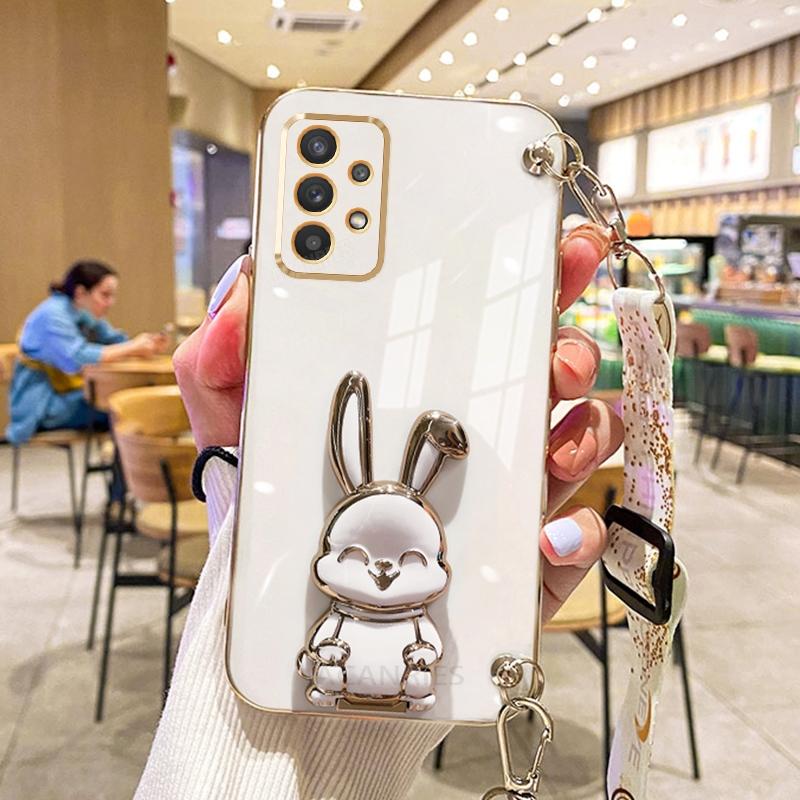 Чехол-ремешок на шею 52 53 23 33 для Samsung Galaxy A52 A53 A13 A23 A33 A72 A73 A32 4g 5g С подставкой Силиконовый чехол A52s