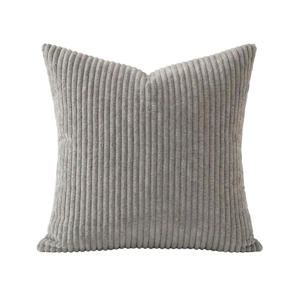 Fine Stripe Corduroy Throw Pillow Cover For Living Room Sofa